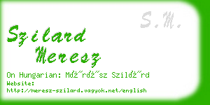 szilard meresz business card